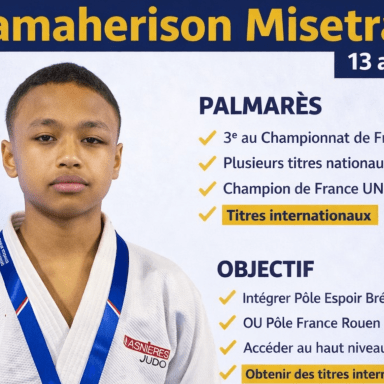 “Soutenez Misetra vers le haut niveau en judo”