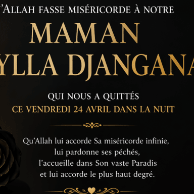 Obsèques de notre maman