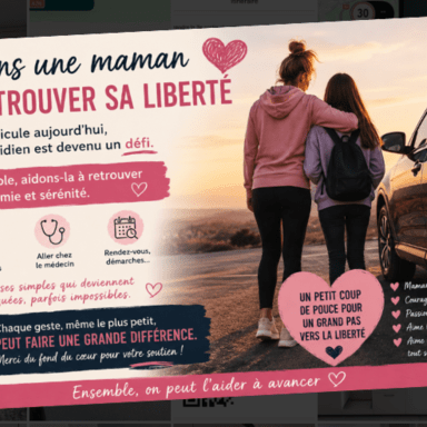 Aidons une maman à retrouver sa liberté