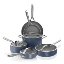 Ninja® Ceramic Pro 10-Piece Cookware Set Midnight Blue