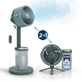 Shark FlexBreeze™ Pro Mist Indoor Outdoor Pedestal & Table Fan With Water Tank (Hawaiian Gray)