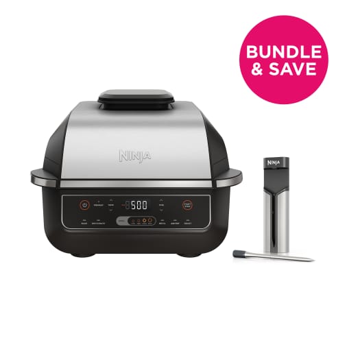 Ninja Foodi 6 in 1 Indoor Grill 4 Quart Air Fryer with Ninja ProChef Wireless Thermometer Indoor Grills Ninja