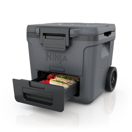 Ninja FrostVault™ 30qt Wheeled Cooler with Dry Zone (Charcoal Gray) Coolers - Ninja