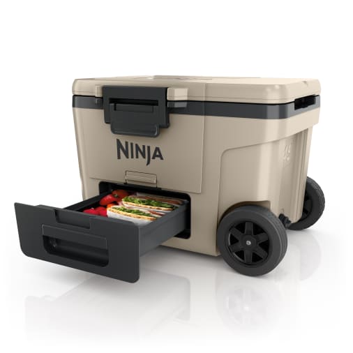 Ninja FrostVault™ 45qt Wheeled Cooler with Dry Zone (Birch Beige) Coolers - Ninja