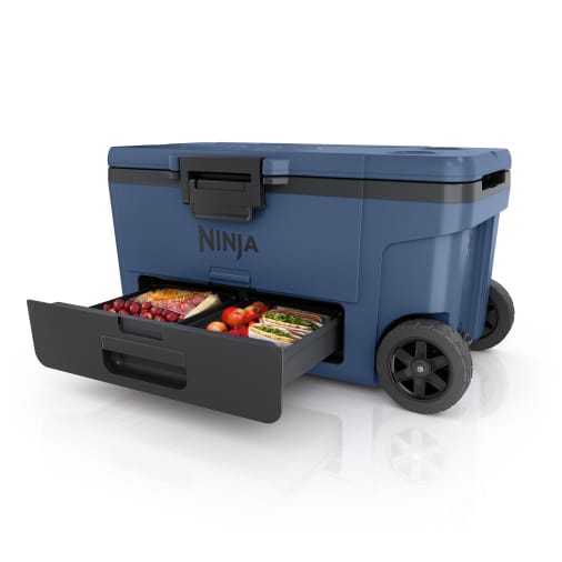 Ninja FrostVault™ 65qt Wheeled Cooler with Dry Zone (Lakeshore Blue) Coolers - Ninja