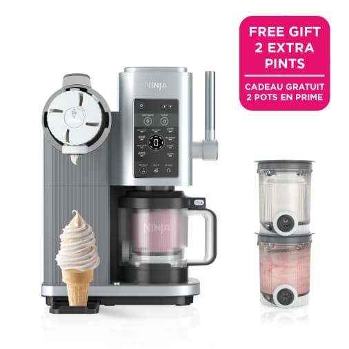 Ninja CREAMi Deluxe : Sorbetière Pro 10-en-1 Pour Glaces, Sorbets Et Milkshakes Maison - 3 Bacs Inclus