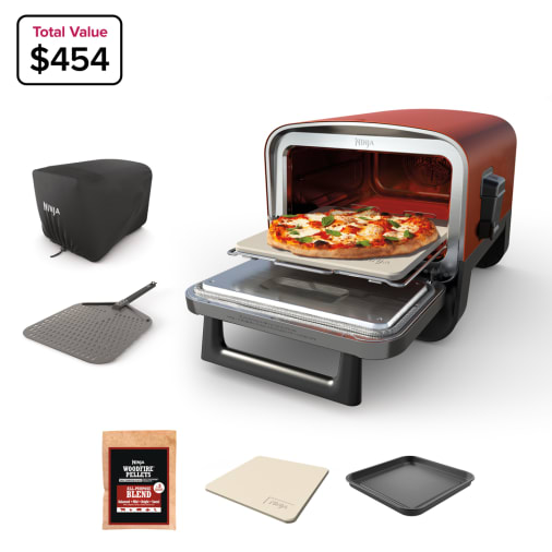 Ninja Woodfire Pizza Oven, 6-in-1 Outdoor Oven & Adjustable Outdoor Stand :  BBQGuys