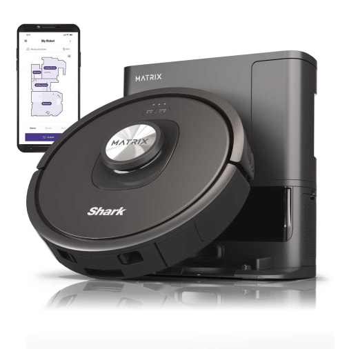 Shark IQ Robot Self-Empty™ RV1000S, Robot Vacuum, Home Mapping, Self- Cleaning Brushroll, Wi-Fi 