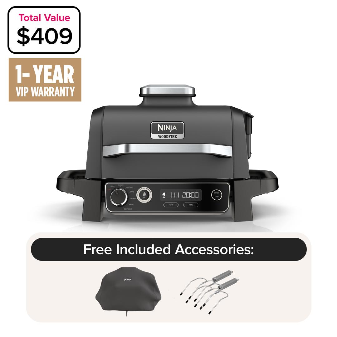 Ninja Woodfire ProConnect XL Outdoor 7-in-1 Grill & Smoker, App Enabled,  Outdoor Air Fryer, Woodfire Technology, OG900 