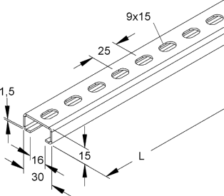 PROFIELEN 30x15/16 - 1,5 img