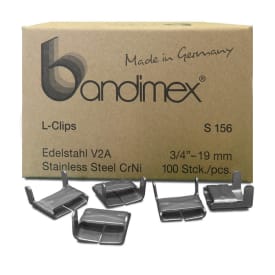  L-clips – SS-CrNi, voor bandbreedte: 19,0 mm – 3⁄4″ img