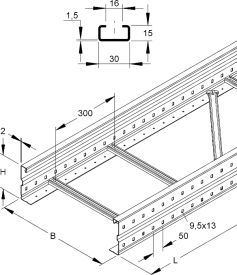 KABELLADDER DIKTE 2 MM img