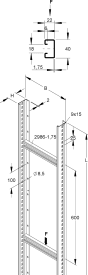 KABELLADDER 6 meter lang  Warmverzinkt img