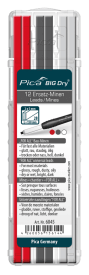 Pica Big-Dry Navulling - Rood/Graphit/Wit (SET van 12 st.) img