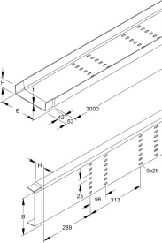 CHEMIN CABLE PRV NON PERFORE ECLISSE INCLUSE img