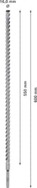 EXPERT SDS plus-7X hamerboor 16 x 550 x 600 mm img