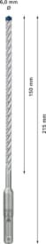 Hamerboor SDS plus-7X 6x150x215mm img