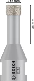 PRO Ceramic dry diamantboorkroon, 12 x 30 x 14 mm img