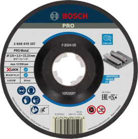 PRO Metal gebonden doorslijpschijf, 125 x 2,5 x 22,23 mm, X-Lock, met verdiept centrum img