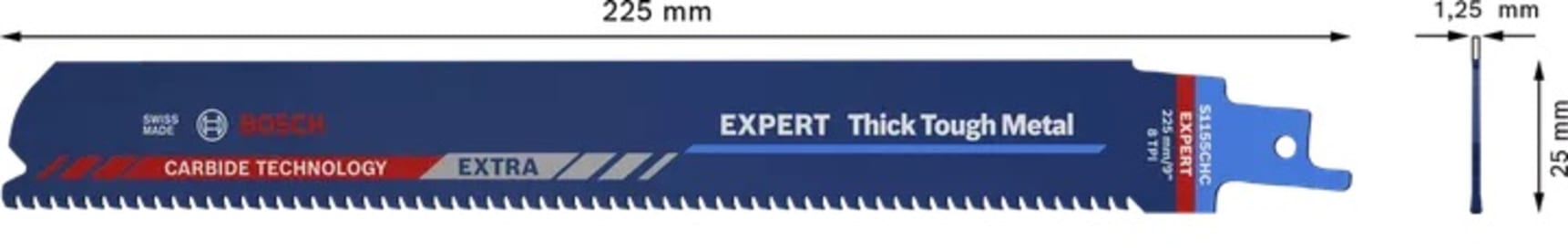 EXPERT Thick Tough Metal S1155CHC reciprozaagblad 1-dlg. img