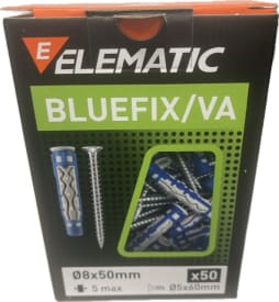BOX 50 CHEVILLES BLUEFIX VA 8x50mm + VIS PZ img