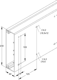 GOULOTTE MURALE PVC RAL 9001- Long. 1,3M img