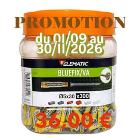 BOX 300 CHEVILLES BLUEFIX VA 5x30mm + VIS PZ img