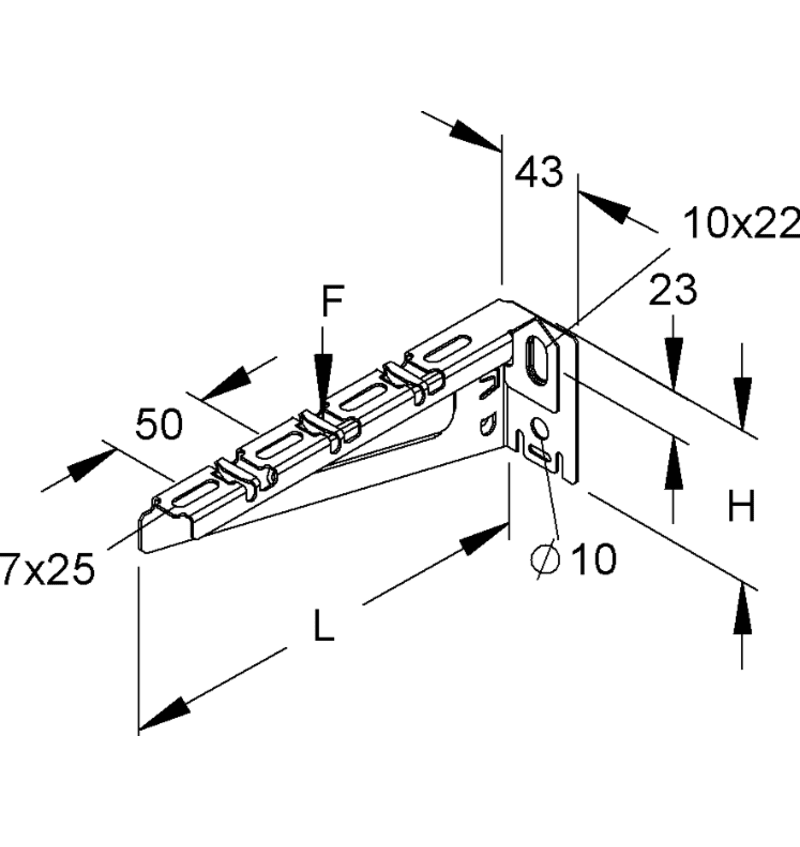 CONSOLE MURALE POUR GAINE TREILLIS NIEDAX KTAC 150 S img