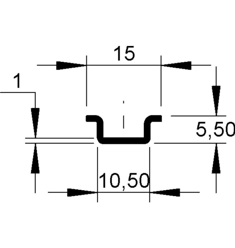 PROFILES NIEDAX 10,5x5,5/15 E1 2937/2 GO img