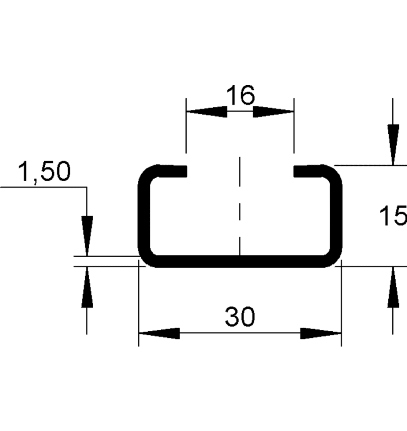 PROFILE 30x15/16 E1,5 SU - 4M 2970/4 SO img