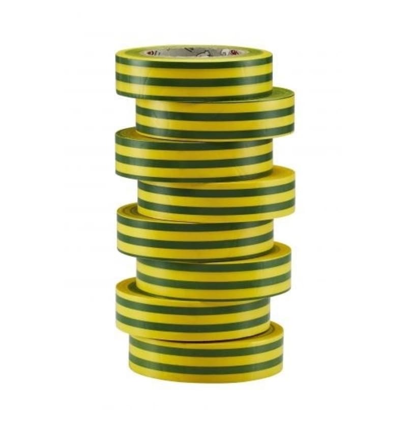 RUBAN ISOLANT VERT/JAUNE AUTOEXT.19X0,15mm-RL=25M NI16T img