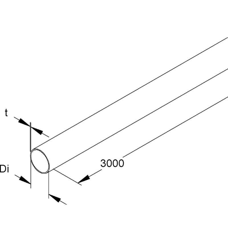 TUBE ALU 40mm - Long. 3 mètres NIEDAX IESR 40 AL img