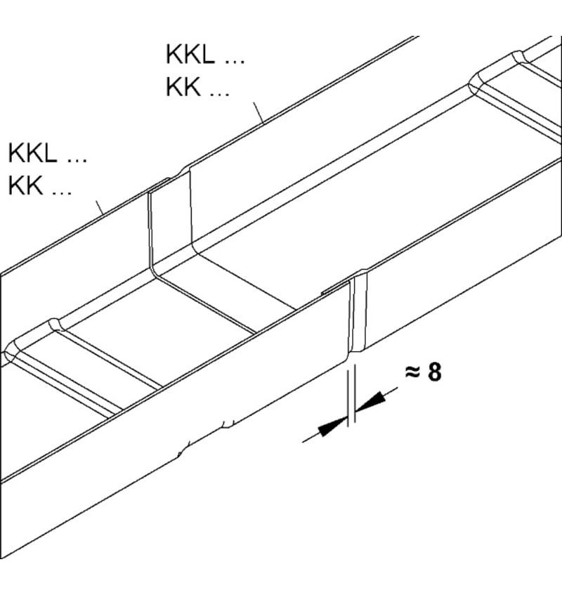 CHEMIN CABLE PRV PERFORE 110x200 ECLISSE INCLUSE KKL 110.200 img