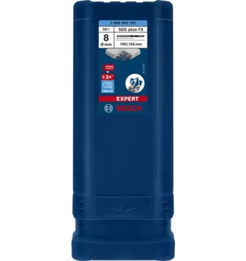 SET 50 FORETS SDS PLUS 7X EXPERT Ø8x100x165 BOSCH 2.608.900.192 img
