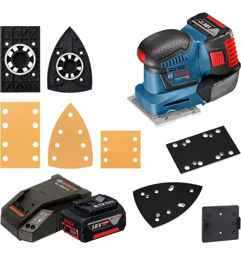 PONCEUSE VIBRANTE GSS 18V-10 + 2x5,0AH BOSCH 0.601.9D0.201 img