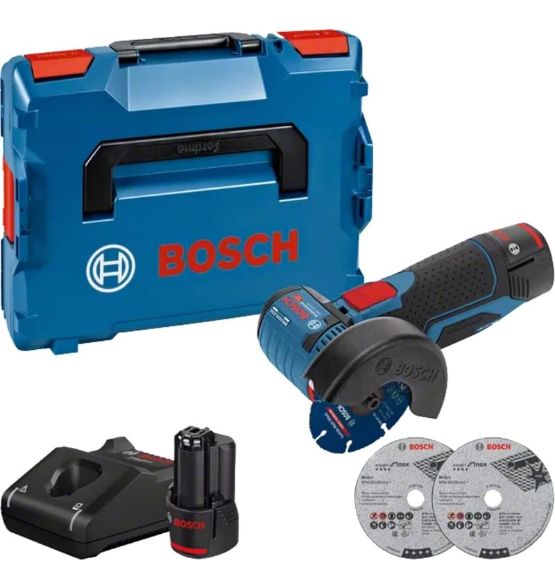 MEULEUSE ANGULAIRE GWS12V-76+2x3,0Ah+L-Boxx BO 0.601.9F2.00B img