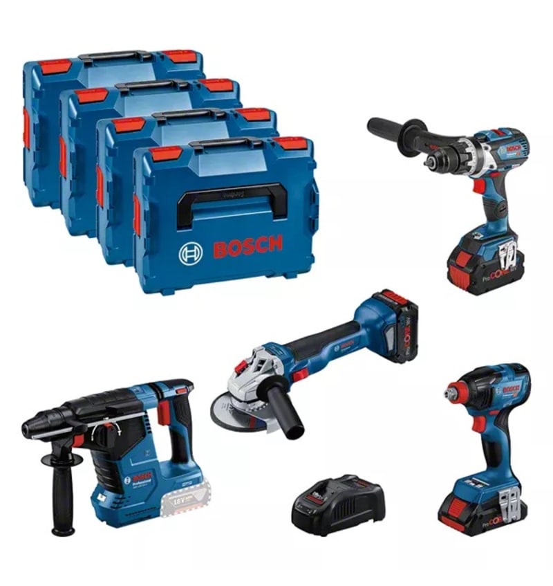 KIT 4 OUTILS  (GSR+GDX+GWS+GBH) BOSCH 0.615.990.N32 img