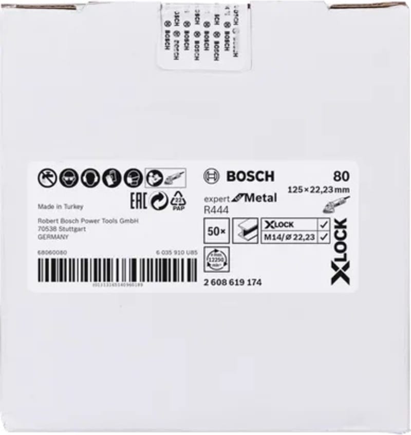 DISQUE XLock FIBRE EXPERT METAL 125mm G80 2.608.619.174 img