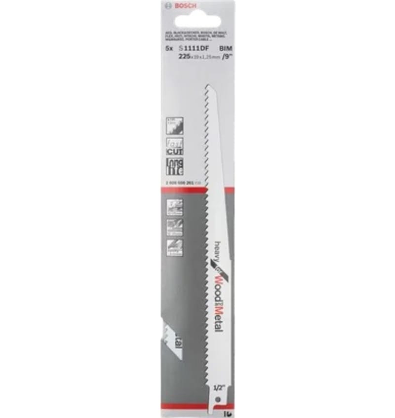 PQ 5 LS SABRE BIM Bois/Métal 225mm S1111DF BOSCH 2.608.656.261 img