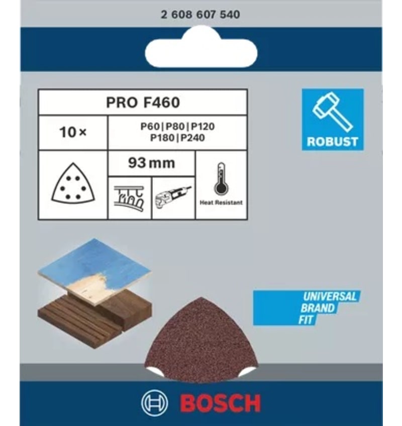 SET de 10 FEUILLES ABRASIVES DELTA BOIS TOP 93mm 2.608.607.540 img