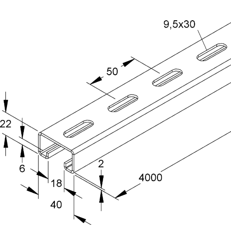 PROFILE 40x22/18 E2 2986/4 GL img