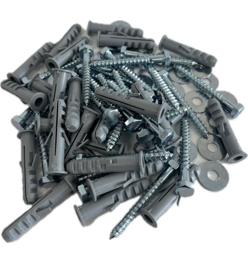 Kit Tirefond 6x50 + Cheville ø 8 + Rondelle 519508 img