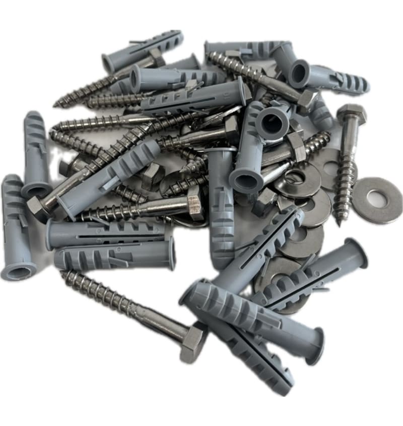 Kit Tirefond 8x60 Inox + Cheville ø 10 + Ronde 519510-INOX img