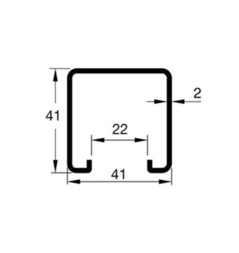 PROFILE PERFORE 41x41 2mm 3M Magnelis BC30-3 41X41 img