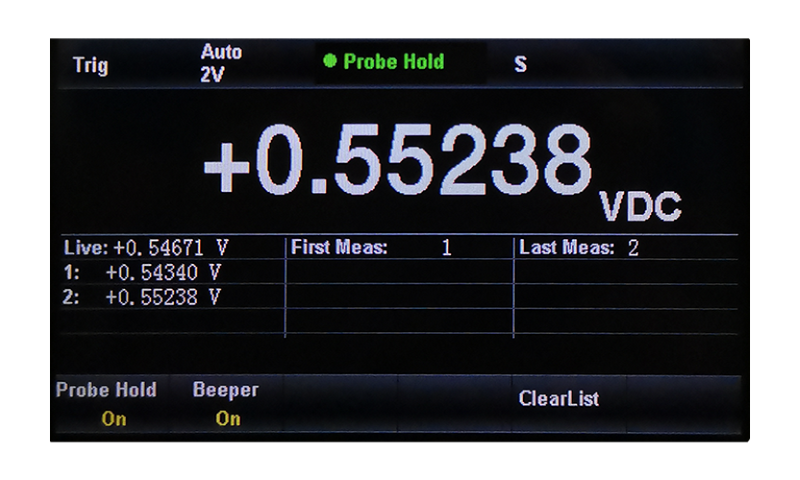 4.3-inch TFT-LCD with 199,999-count 5½-digit resolution