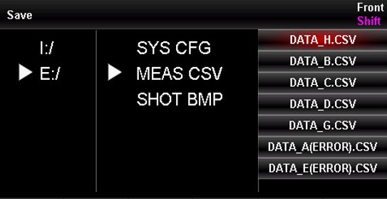 32 Gb NAND Flash for large-volume measurement and setup file storage