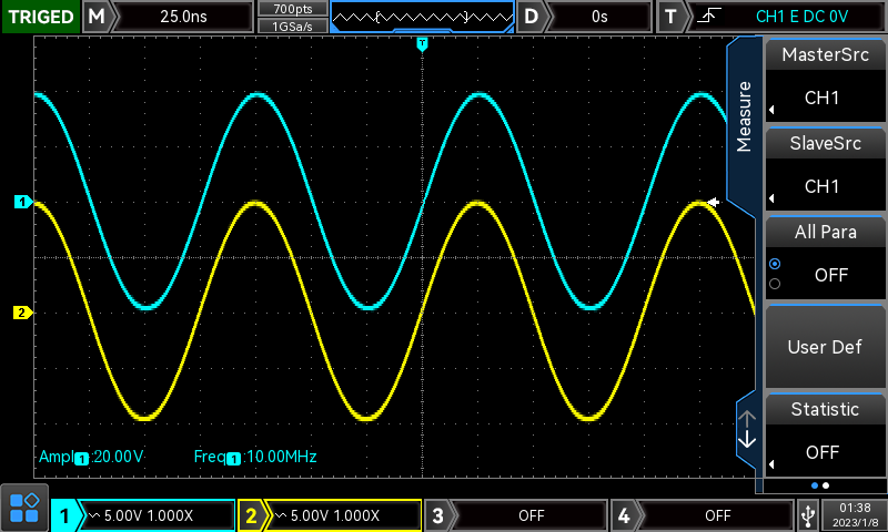 UTG1022X dual-channel output capability