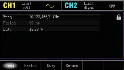 UTG1022X built-in frequency counter