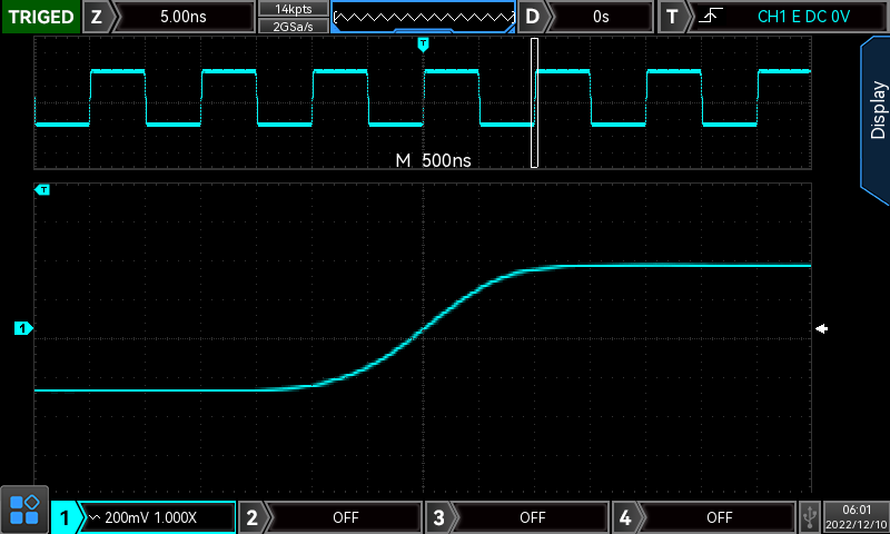 UTG1022X low-jitter output performance