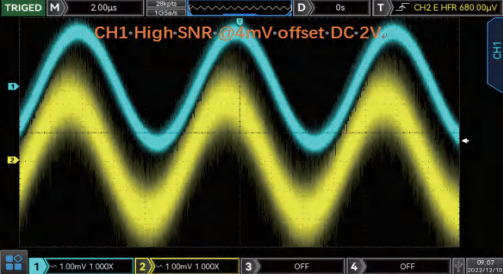 UTG1022X high SNR output with DC offset